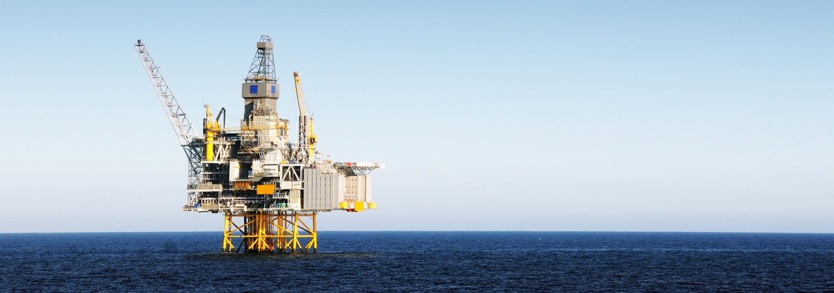 Oil rig in sea