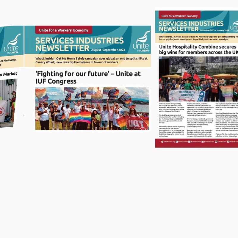 Unite Service Industries newsletter